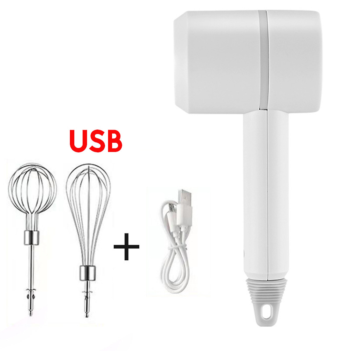 Máy Đánh Trứng Cầm Tay Tiết Kiệm Điện Sạc USB Thương Hiệu NBAYOU Nhỏ Gọn Tốc Độ Đánh Nhanh - Hàng Chính Hãng