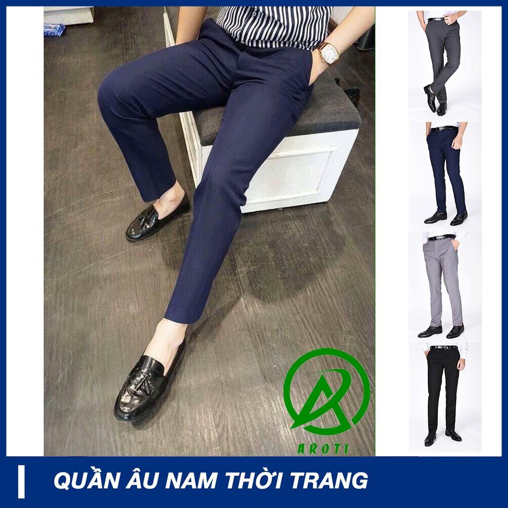 (VIDEO THẬT ) Quần Âu Nam Ikemen Côn Ống Dáng Ôm Vải Co Giãn Nhẹ QA01 SP1