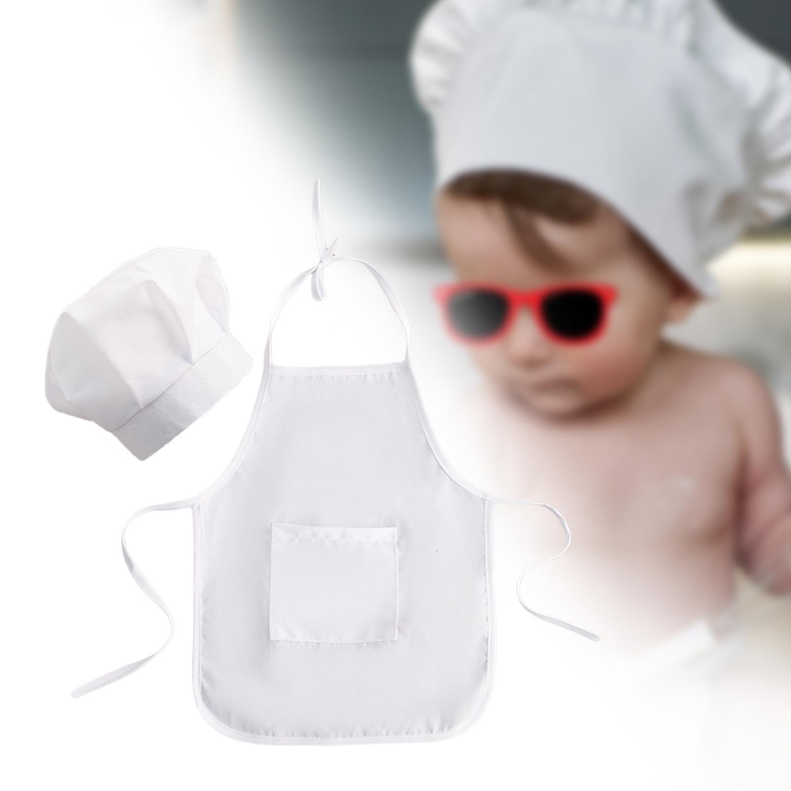 2 Pieces Baby Chef Apron and Hat Infant Baby Chef Costume Kids Costumes Set