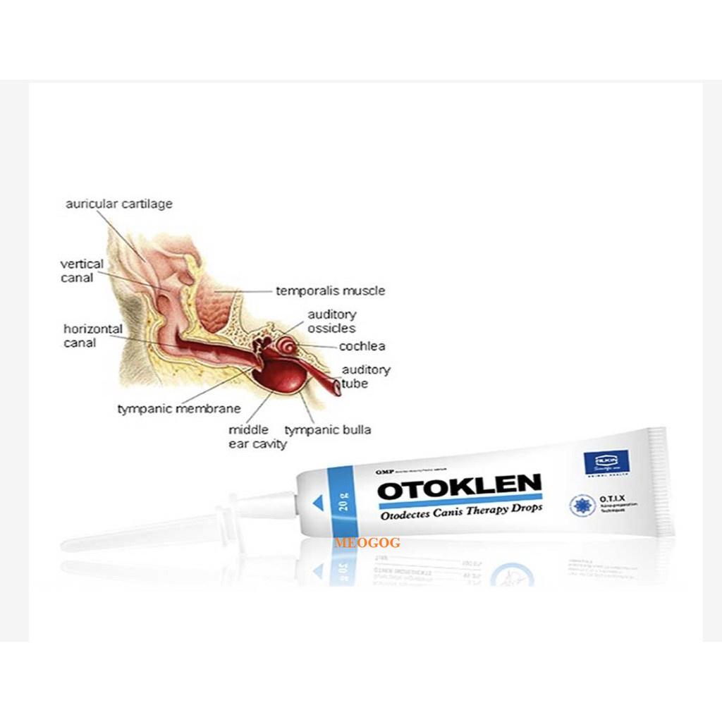 Sản phẩm nhỏ Tai Otoklen Alkin dùng cho chó mèo rận , viêm , bẩn ở tai - phụ kiện thú cưng