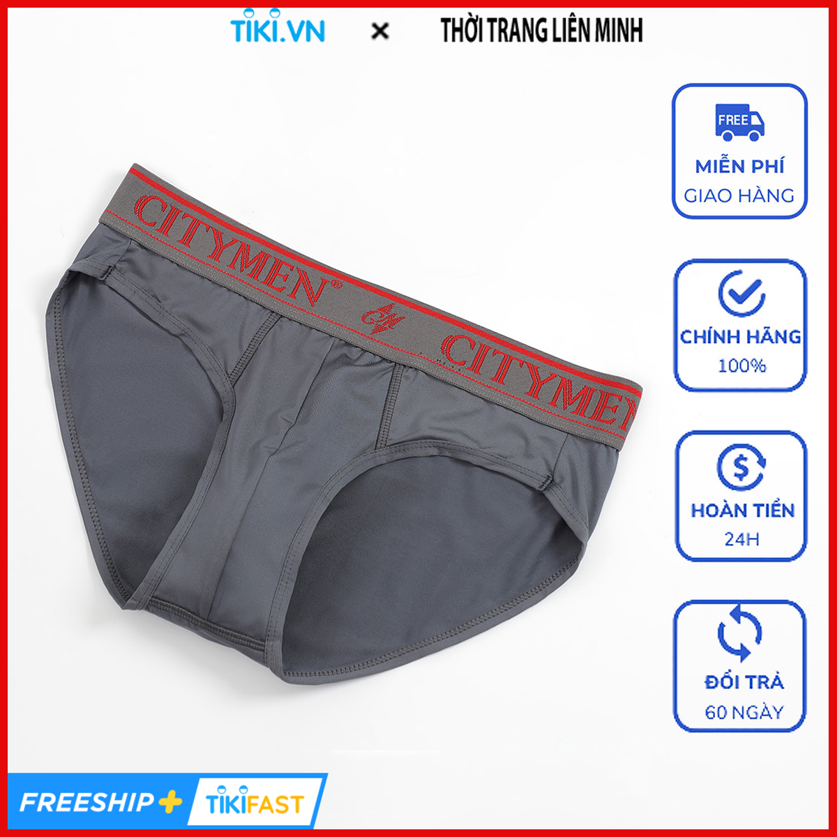 Quần Lót Nam vải lạnh co giãn 4 chiều lưng CITYMEN cao cấp, sịp nam - LMTK-CTMAL