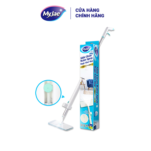 [Tặng Bông Lau] Cây Lau Nhà MyJae Sợi Microfiber Tự Vắt Phun Sương Xoay 360 Độ Thông Minh 138cm