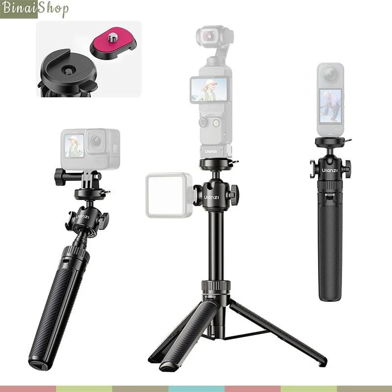 ULANZI MT-90 - Tripod Đa Năng Gọn Nhẹ Tích Hợp Ngàm CKA Quick Release Cho Máy Ảnh, GoPro, Insta360 Và Điện Thoại- hàng chính hãng