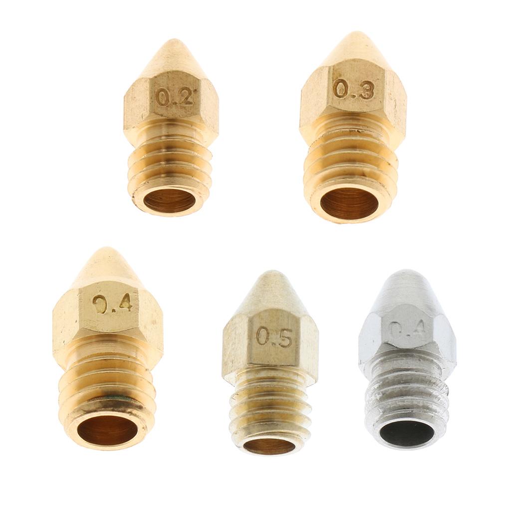0.2mm Brass Nozzle for 1.75mm 3D Printer Head Hotend Extruder Accessories
