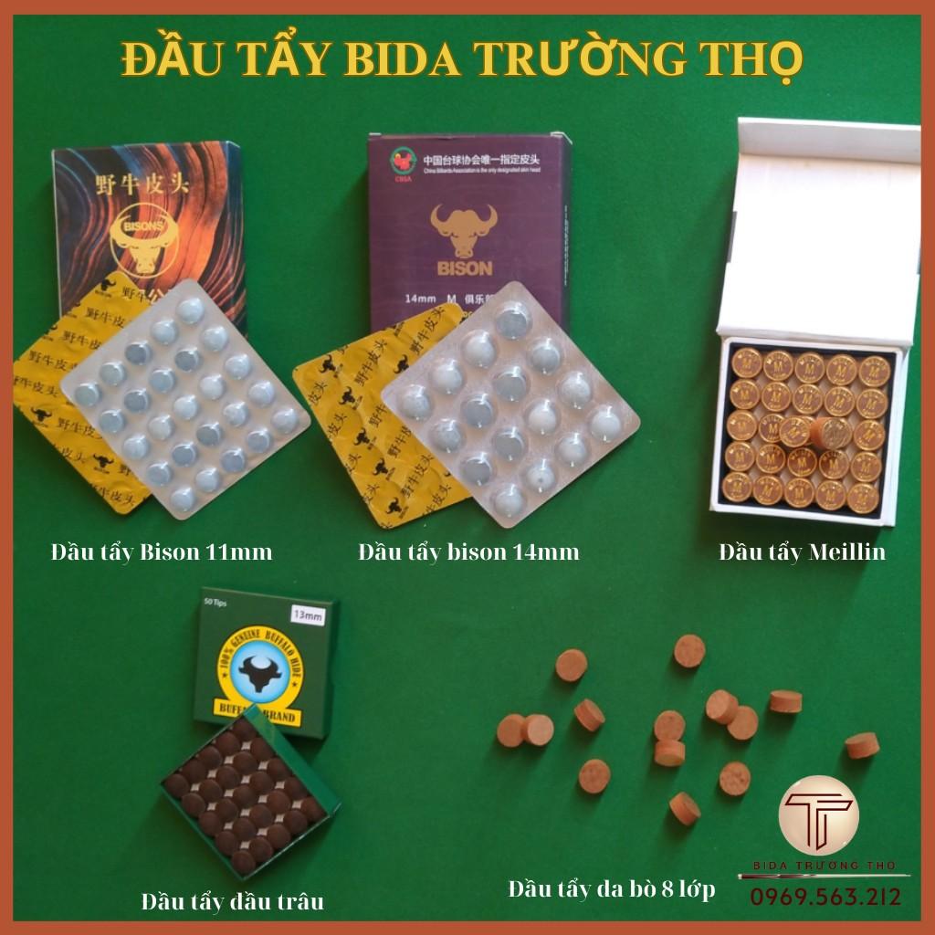 Đầu Cơ Bida Cho CLB- Đầu Tẩy Bida Meilin- Da Bò 8 lớp- Da Trâu- Bision Trường Thọ