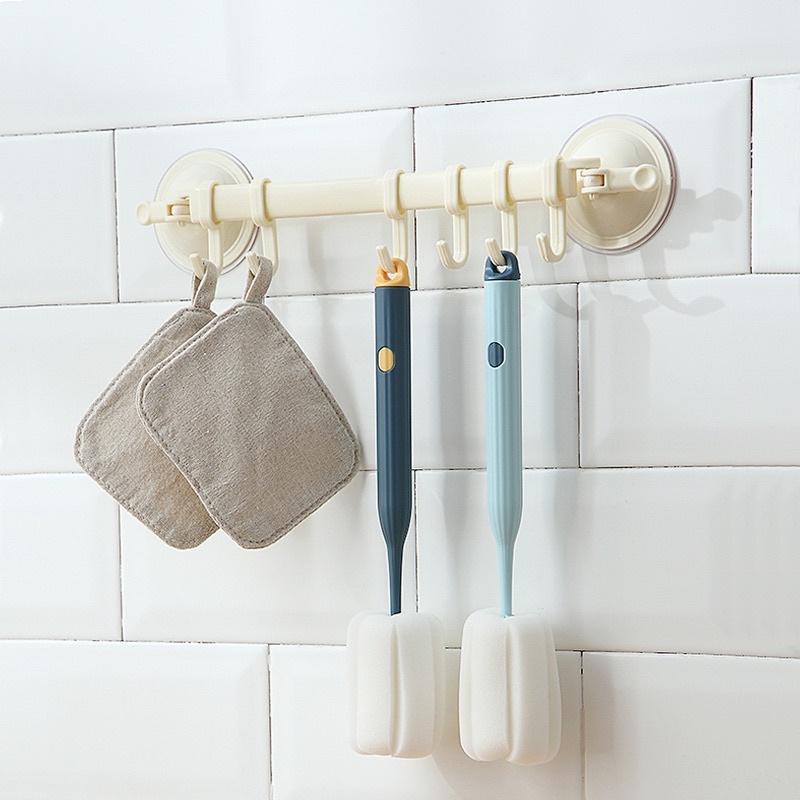 Cọ rửa bình sữa, ly cốc, bình giữ nhiệt cao cấp LOẠI XỊN đầu mút xốp tạo bọt có lổ treo móc tiện lợi