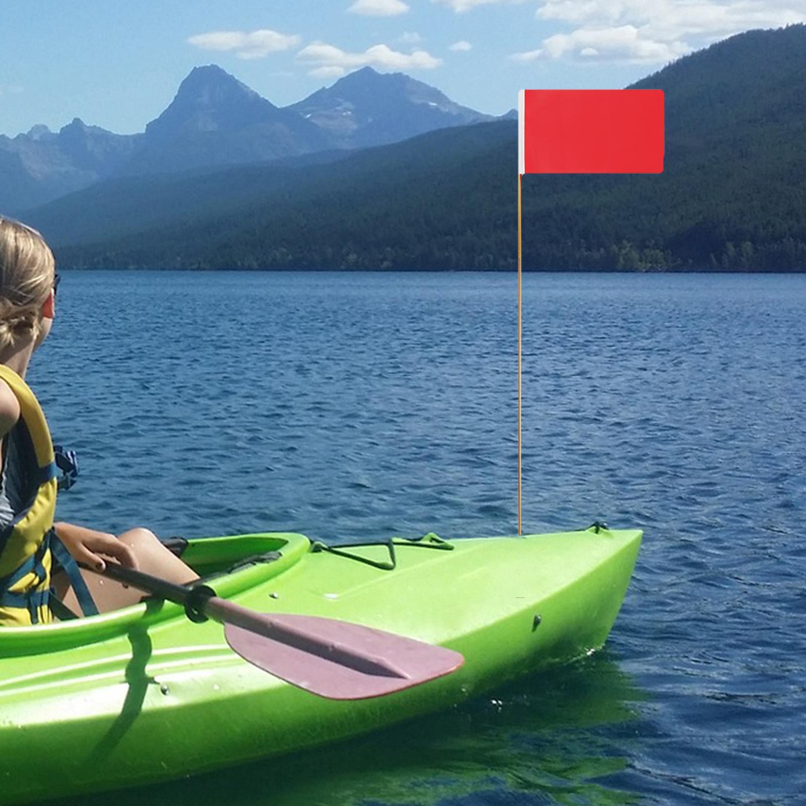 47" Kayak Safety Flag Track Mount with Rail Mount Base for Kayak Yacht Canoe Accessories