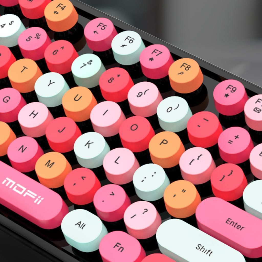 Mixed Color Wireless Keyboard and Mouse 104 Colorful Red Mixed Color