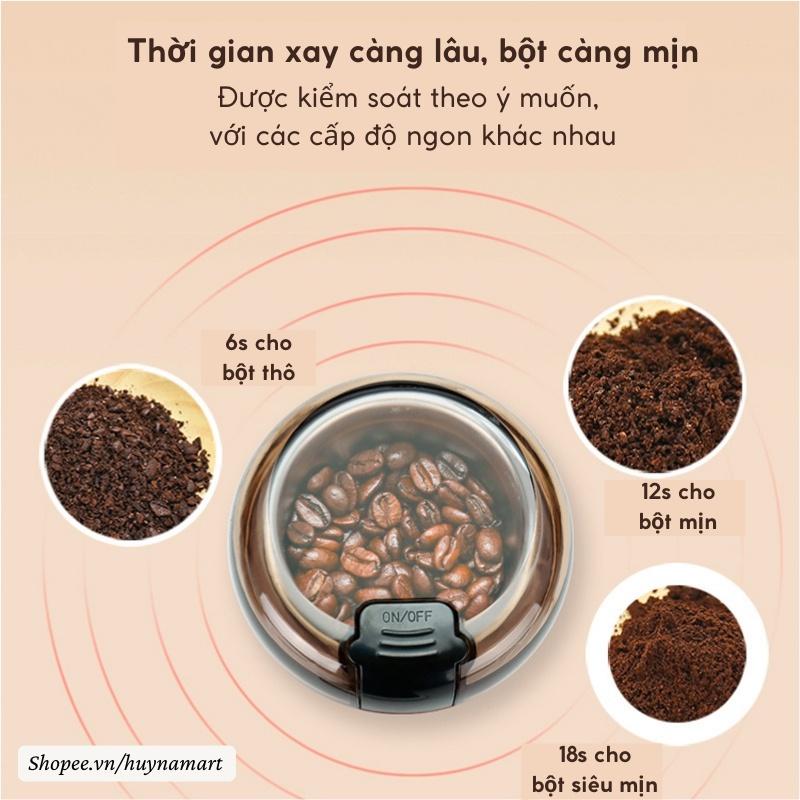 Máy Xay Hạt Cafe, Hạt Khô, Hạt Tiêu, Ngũ Cốc, Đậu Nành Đa Năng, Cối Xay Thép Không Gỉ SUS 304 Cao Cấp