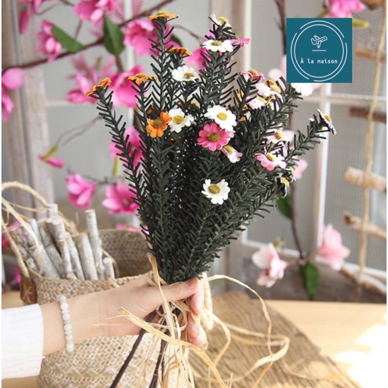 Hoa lụa - Cành cúc tana cao 51cm nhiều bông hoa nhỏ xinh xắn trang trí nhà cửa, decor tiệc