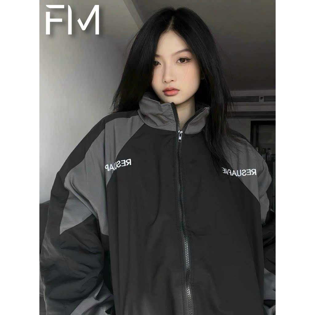 Áo khoác gió nữ 2 lớp, form rộng, phong cách hàn quốc - FORMEN SHOP- FMKS001-1