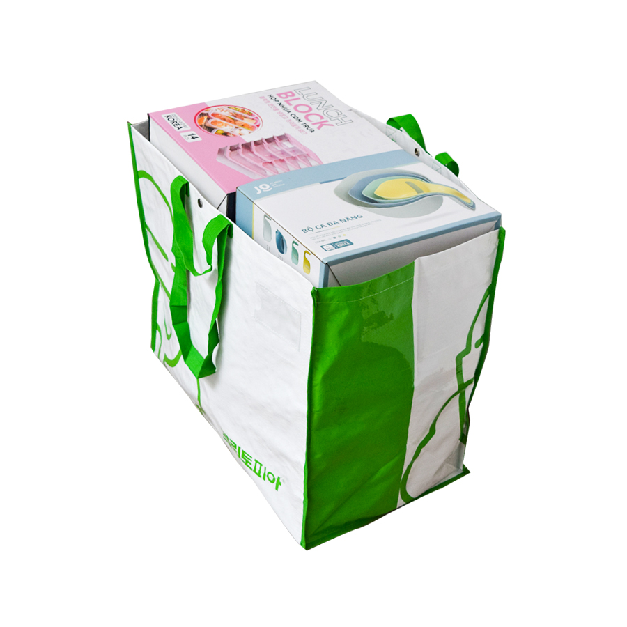 Túi đi chợ - Túi Bạt thân thiện với Môi Trường, Đi siêu thị - Chất liệu tái chế PP, tái sử dụng được