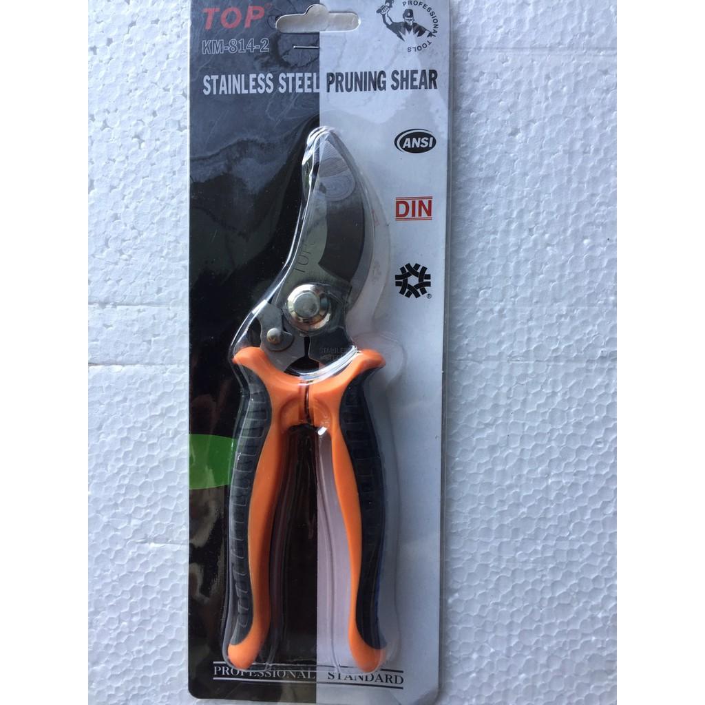 Kéo cắt cành Lưỡi Inox Top - KM-814-2
