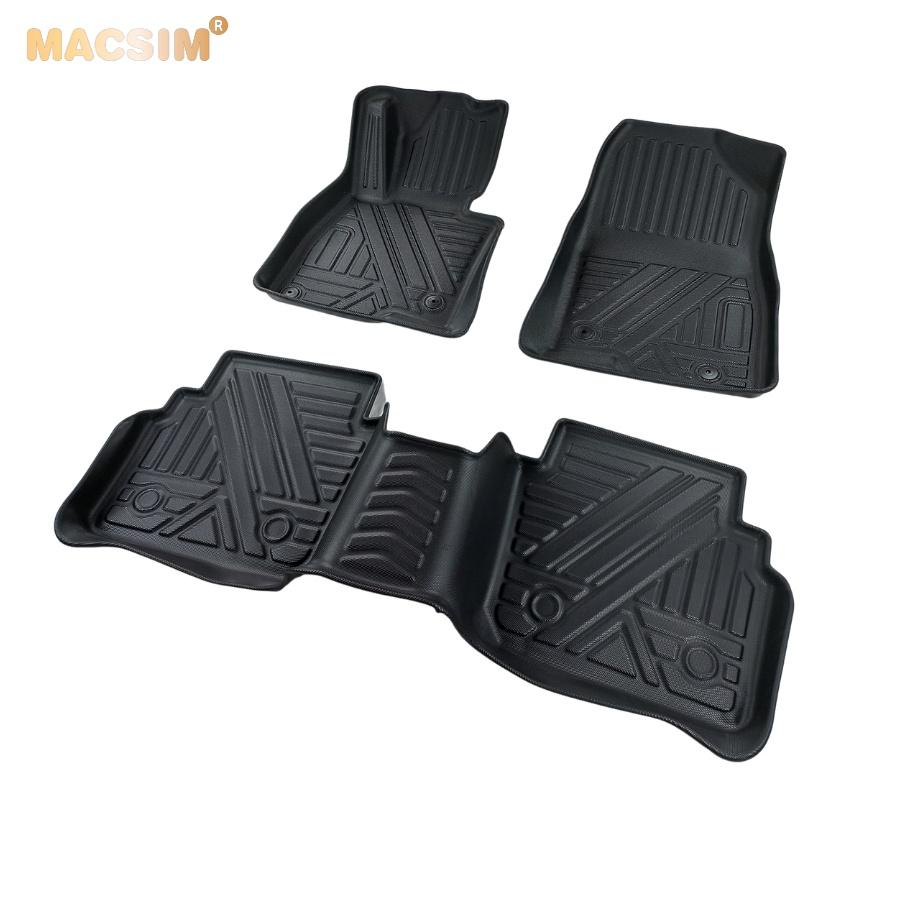 Thảm lót sàn xe ô tô MAZDA 6 ATENZA 2017- 2020 Nhãn hiệu Macsim chất liệu nhựa TPE đúc khuôn cao cấp - màu đen