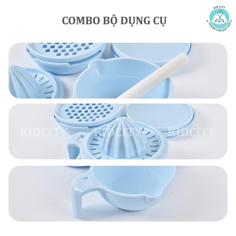 Bộ Chế Biến Ăn Dặm Kiểu Nhật Lúa Mạch 10 Dụng Cụ Cho Bé