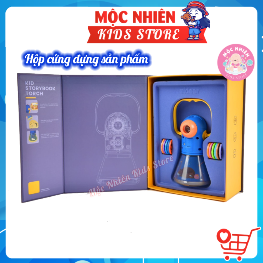 Đồ Chơi Đèn Pin Kể Chuyện Cho Bé MIDEER StoryBook Storch Phiên Bản Mới 12 Truyện - Có File Âm Thanh và Sách Tiếng Việt Kèm Theo