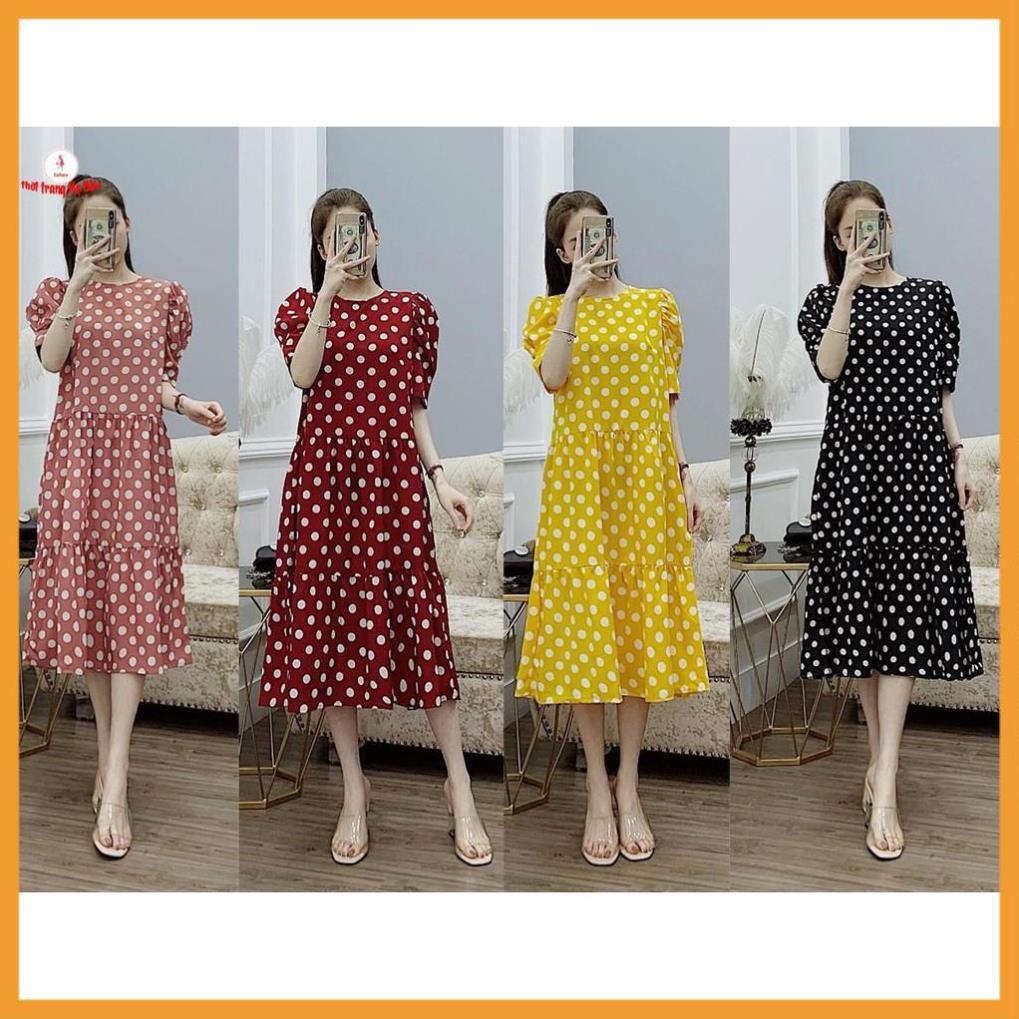 Váy Bầu Đẹp Chấm Bi ( ảnh thật) (shop Tatoco