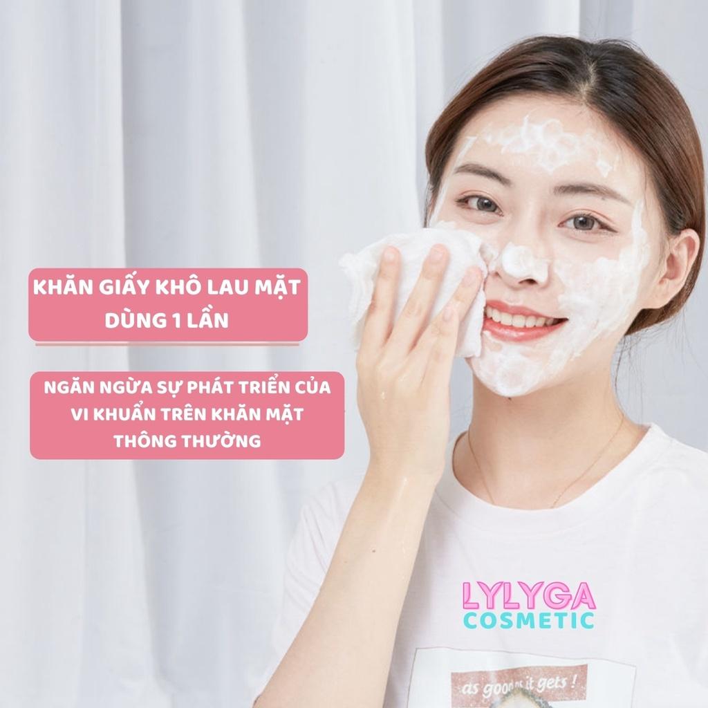 KHĂN LAU MẶT DÙNG 1 LẦN COTTON ĐA NĂNG NHẬT BẢN HATSU LAU MẶT , LAU KHÔ , LAU ƯỚT - KHĂN TẨY TRANG SIÊU SẠCH 40 KHĂN