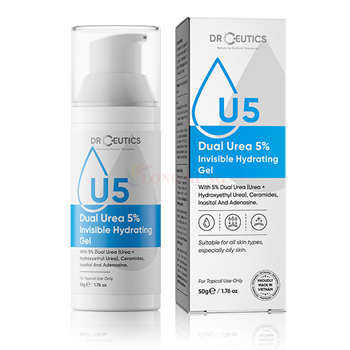 Gel DrCeutics Dual Urea 5% Invisible Hydrating Gel giúp dưỡng ẩm và phục hồi da (50g) - Hàng chính hãng