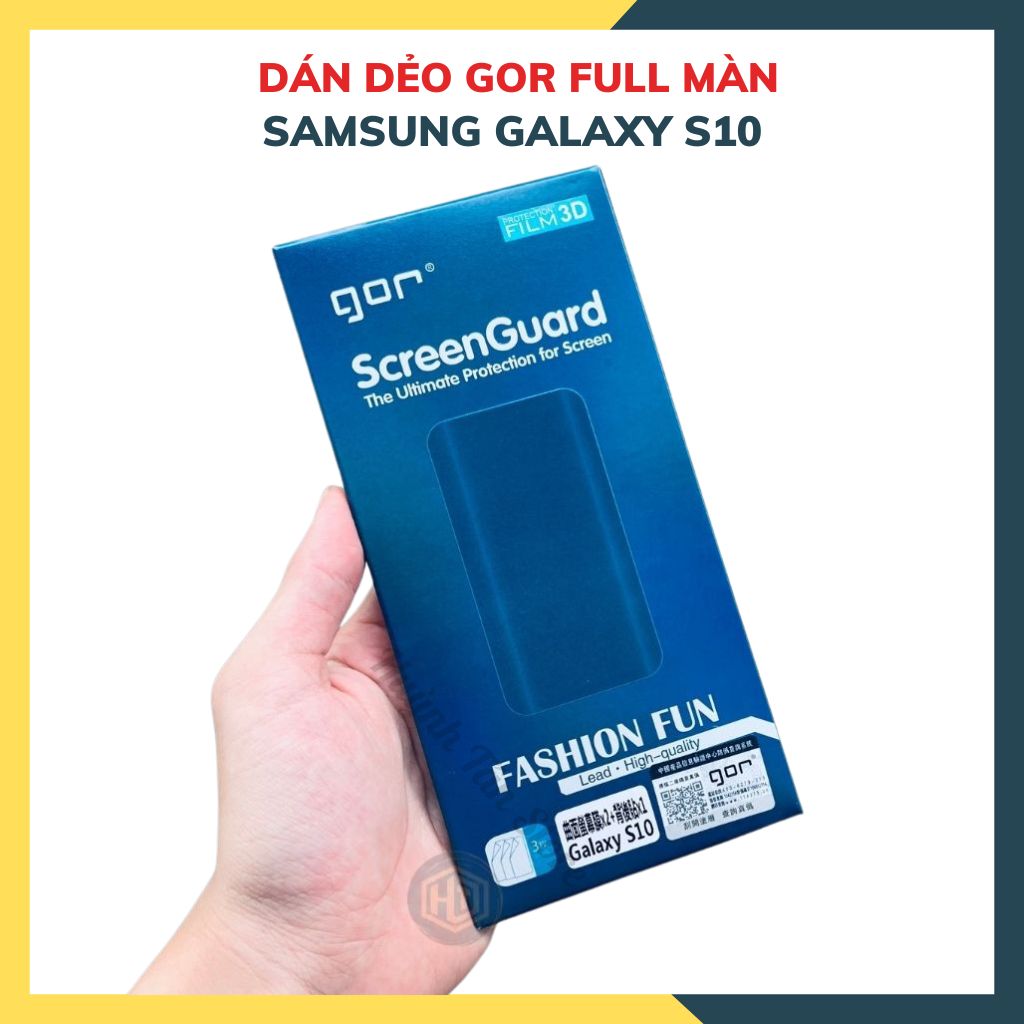 Dán dẻo GOR full màn hình 3D dành cho samsung galaxy s10 trong suốt, bảo vệ màn hình - hàng nhập khẩu