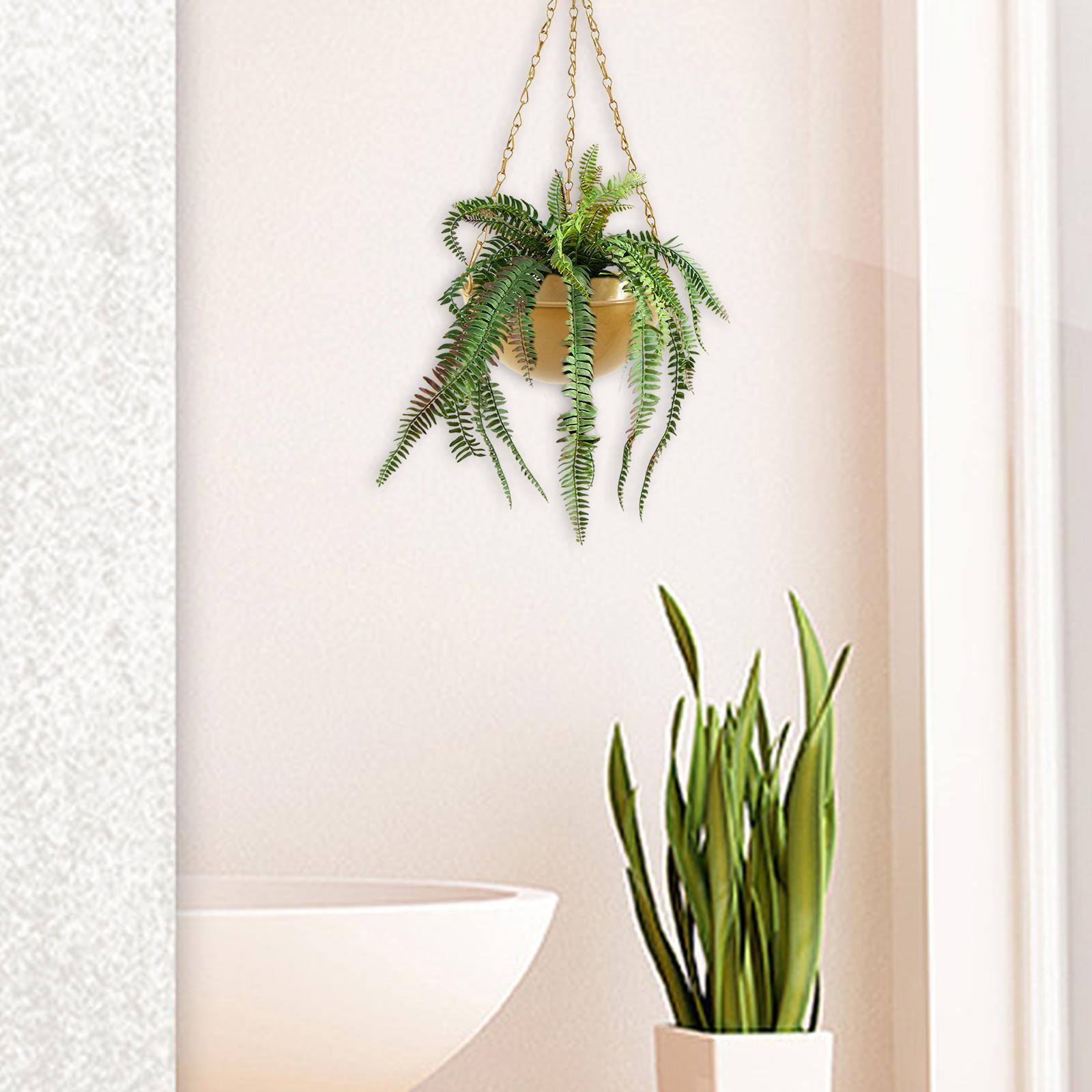 Hanging Flower Pot Iron Flowerpot Decorative for Home Plants Hanging Plant