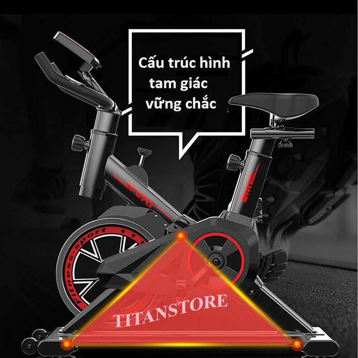 Xe Đạp Thể Dục Tại Nhà - Xe Tập Gym Tại Nhà - Kiểu dáng thể thao, Chất liệu cao cấp, Màn hình LED đa năng, Khung Thép Chắc Chắc, Không Gây Tiếng Ồn.