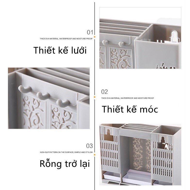 Ống đũa treo tường thông minh Pihouse đựng đũa dán tường nhựa chắc chắn, dụng cụ nhà bếp tiện lợi