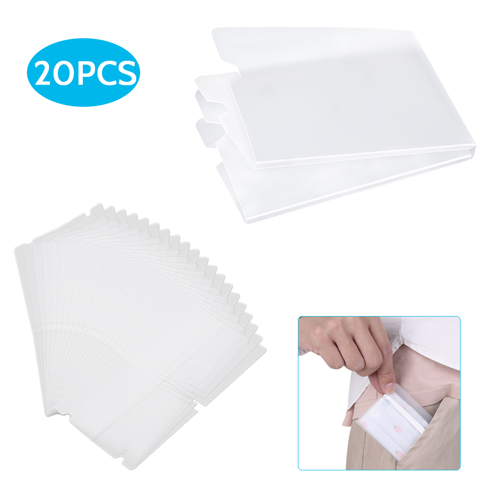 20 Túi kẹp đựng khẩu trang bằng nhựa PP tiện dụng