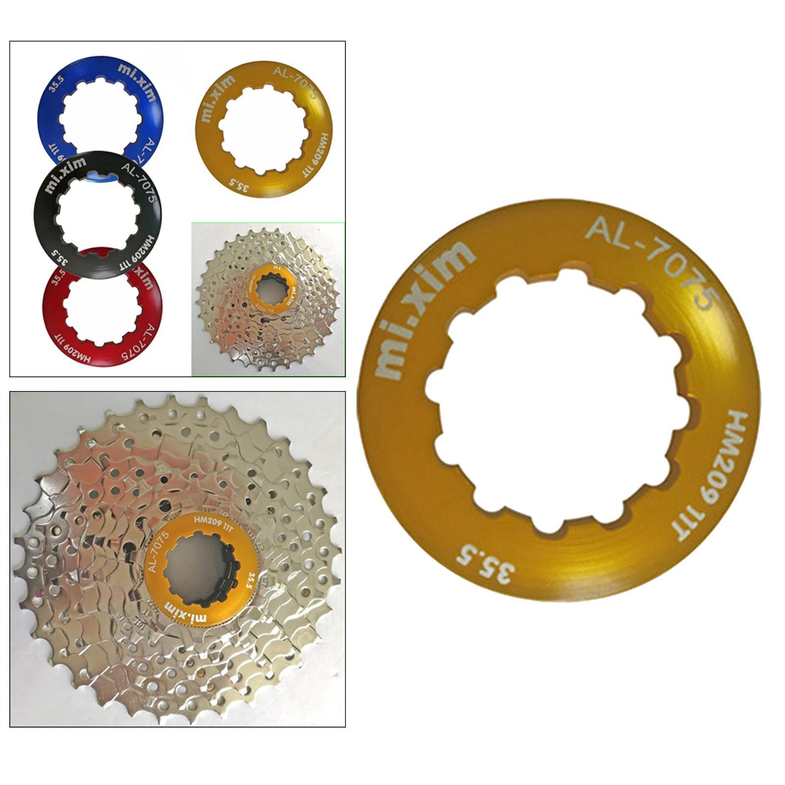 2x Alloy 11T Bike Cassette Lock Cover  Freewheel  Fixing Lightweight Dustproof Hub Lid Accessories