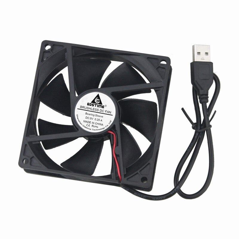 1 Pieces Gdstime 1V USB Connector 91x91x11mm 9cm Brushless DC CPU Computer Case Cooling Cooler Fan 91mm x 11mm 90mm 9111s
