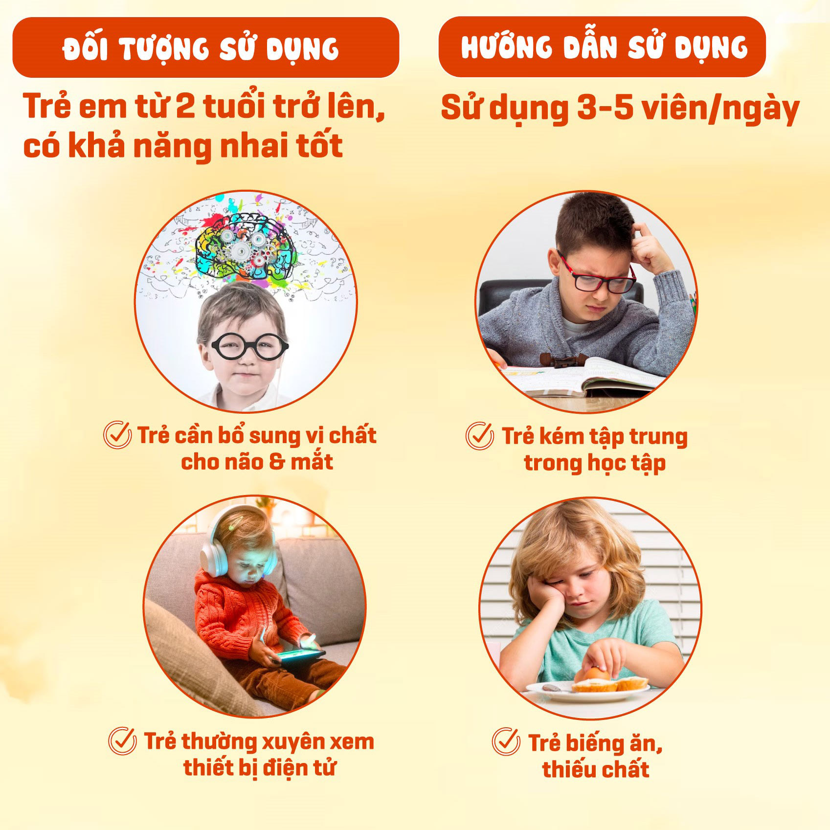 Kẹo dẻo Lợi khuẩn Huro Brain Eyes – Hỗ trợ phát triển não bộ và thị lực (Hộp 56 viên)