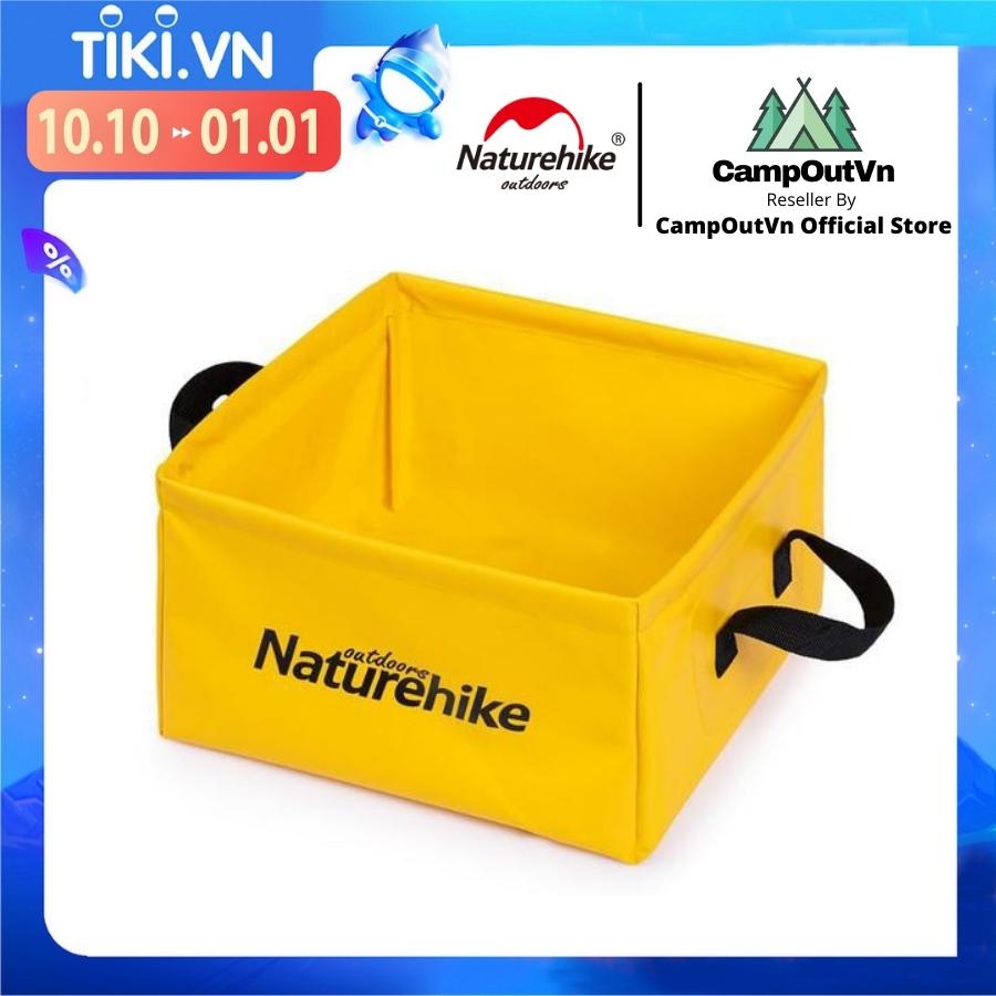 Đồ cắm trại Xô nước Naturehike NH19SJ007 hình vuông xếp gọn du lịch dã ngoại A257