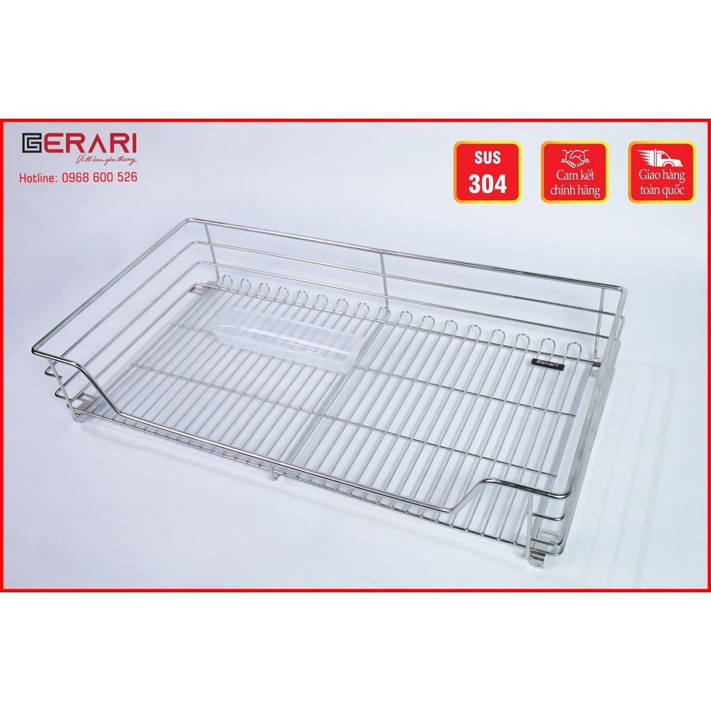 Kệ xoong nồi nan dẹt Gerari chất liệu Inox 304 bóng mờ cao cấp