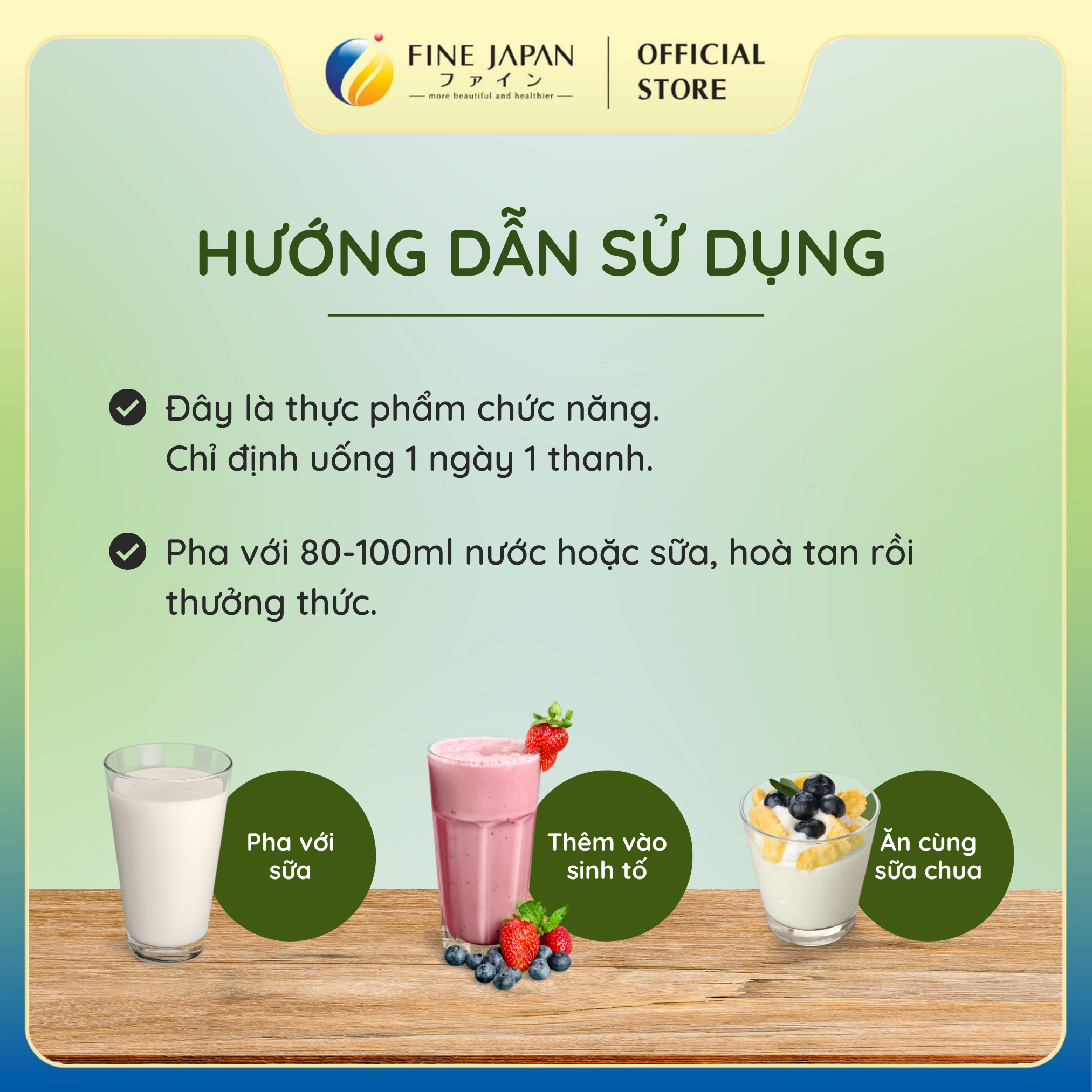 Bột Rau Xanh Nhật Bản Trái Cây + Natto Kinase FINE JAPAN Japanese Fruit & Natto Kinase 30 thanh Chưa Có Đánh Giá 2 Đã Bán