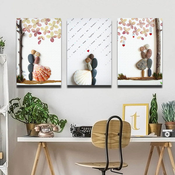 Bộ 3 Tranh Canvas Tràn Viền PGTK506