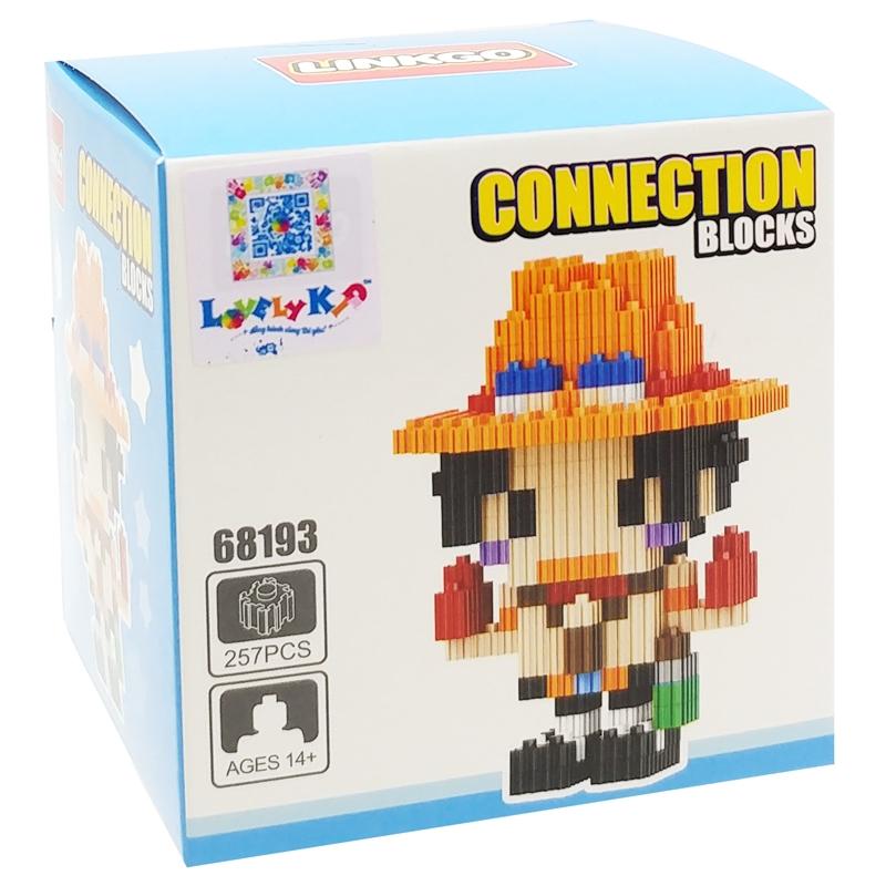 Đồ Chơi Lắp Ráp Mô Hình Nhân Vật One Piece - LinkGo 68193 - Ace (257 Mảnh Ghép)