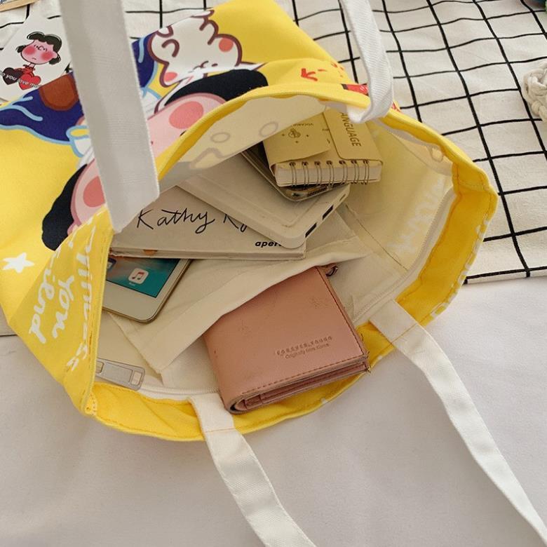 [SGFS-T48] Túi tote Vải canvas mềm Đẹp Cực Hot đựng vừa a4 [XINH XẮN]Túi vải xinh nhiều hình