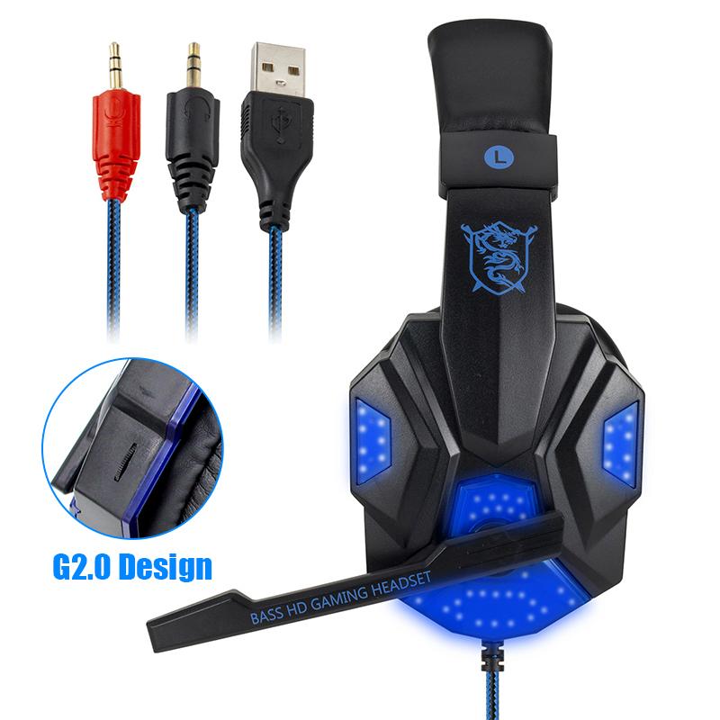Chuyên Nghiệp Led Bass Game Thủ Tai Nghe Có Dây Kèm Mic Cho Công Tắc PS4 Máy Tính Chơi Game Trên Tai Tai Nghe Cho Tay Chơi Máy Tính