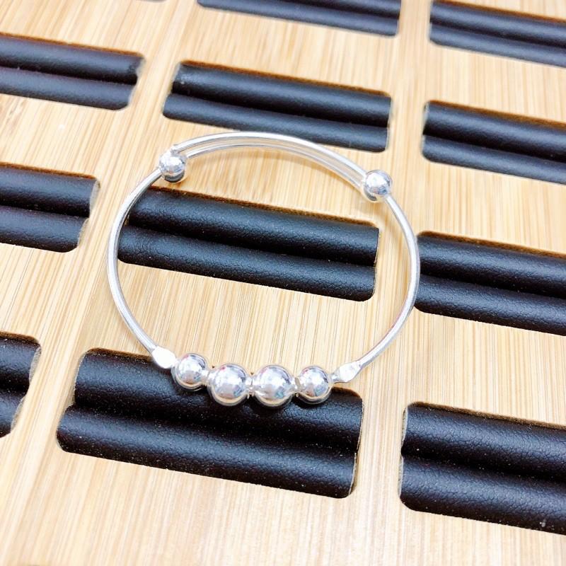 Vòng tay trẻ em bạc ta, lắc tay bé trai bé gái, vòng tay bibi silver