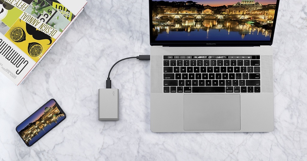 Ổ Cứng Di Động SSD LaCie Portable 500GB, 1TB, 2TB USB-C + Phục Hồi Dữ Liệu Miễn Phí Rescue Hàng chính hãng