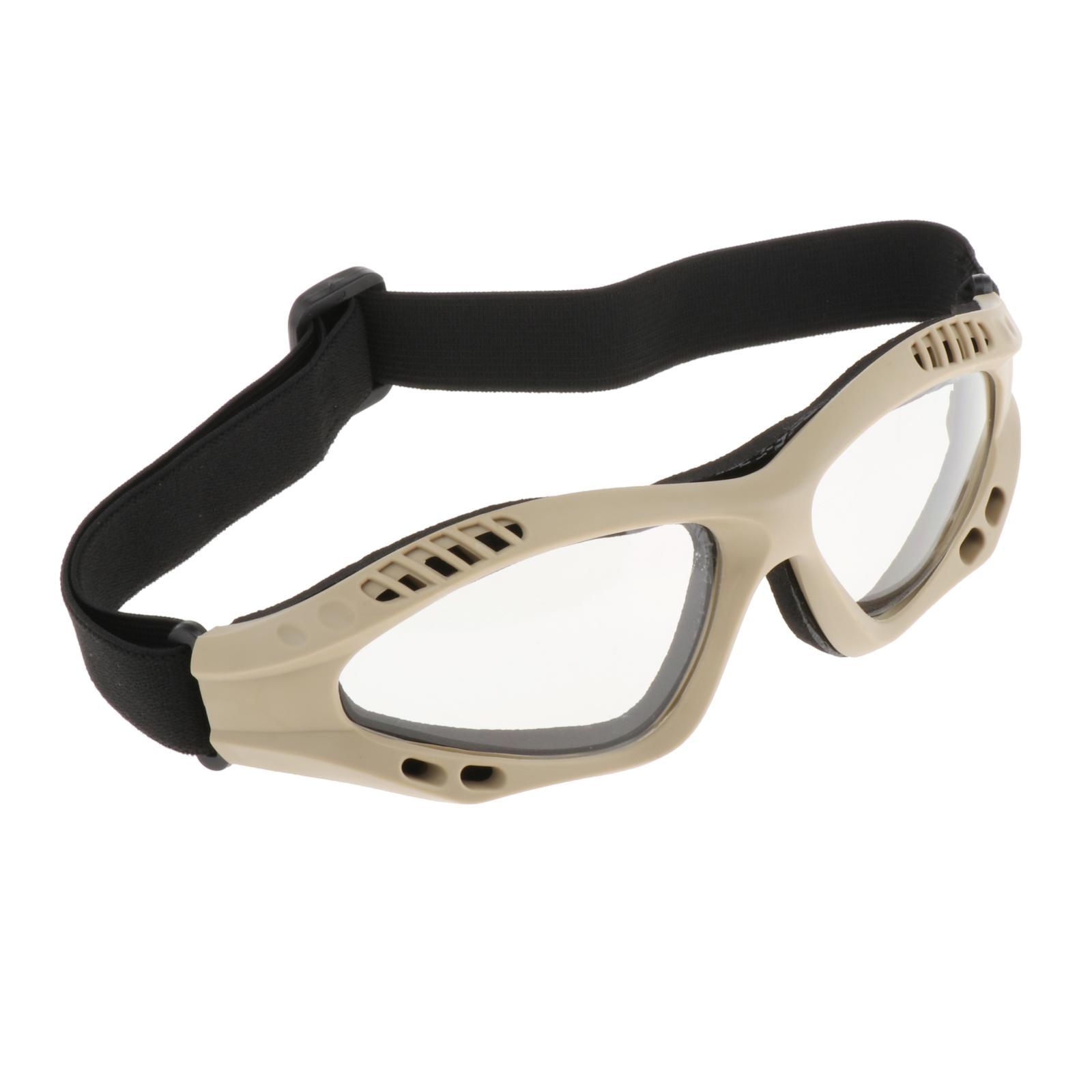 Tactical Safety Goggles, Anti Fog Military Glasses with Adjustable Strap for Riding Shooting Hunting Cycling