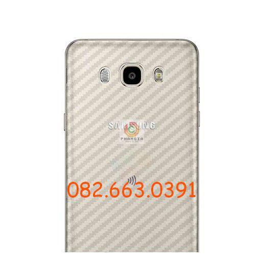 Miếng dán mặt lưng skin carbon dành cho Samsung Galaxy J7 2015/ J7 2016/ J7 Prime/ J7 Pro/ J7 Plus/ J7 Max/ J7 Duo