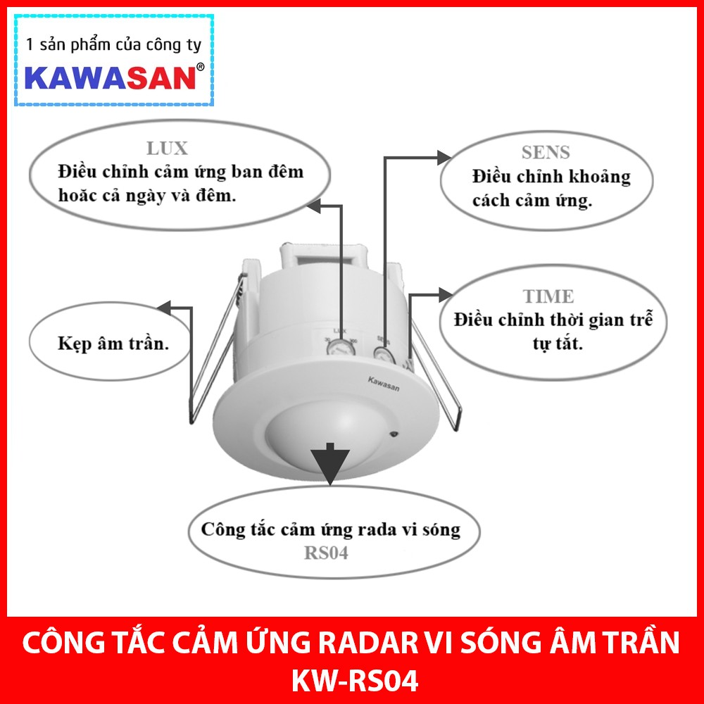 CÔNG TẮC CẢM ỨNG RADA VI SÓNG RS04