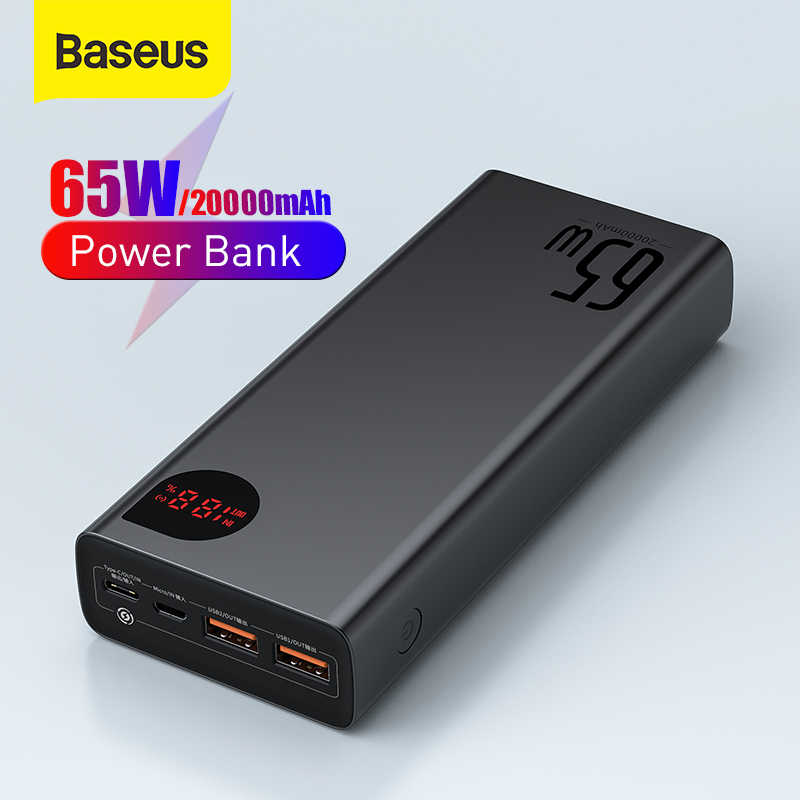 Pin sạc dự phòng Baseus Adaman Digital Display Quick Charge Power Bank 20000mAh 65W - Hàng Chính Hãng