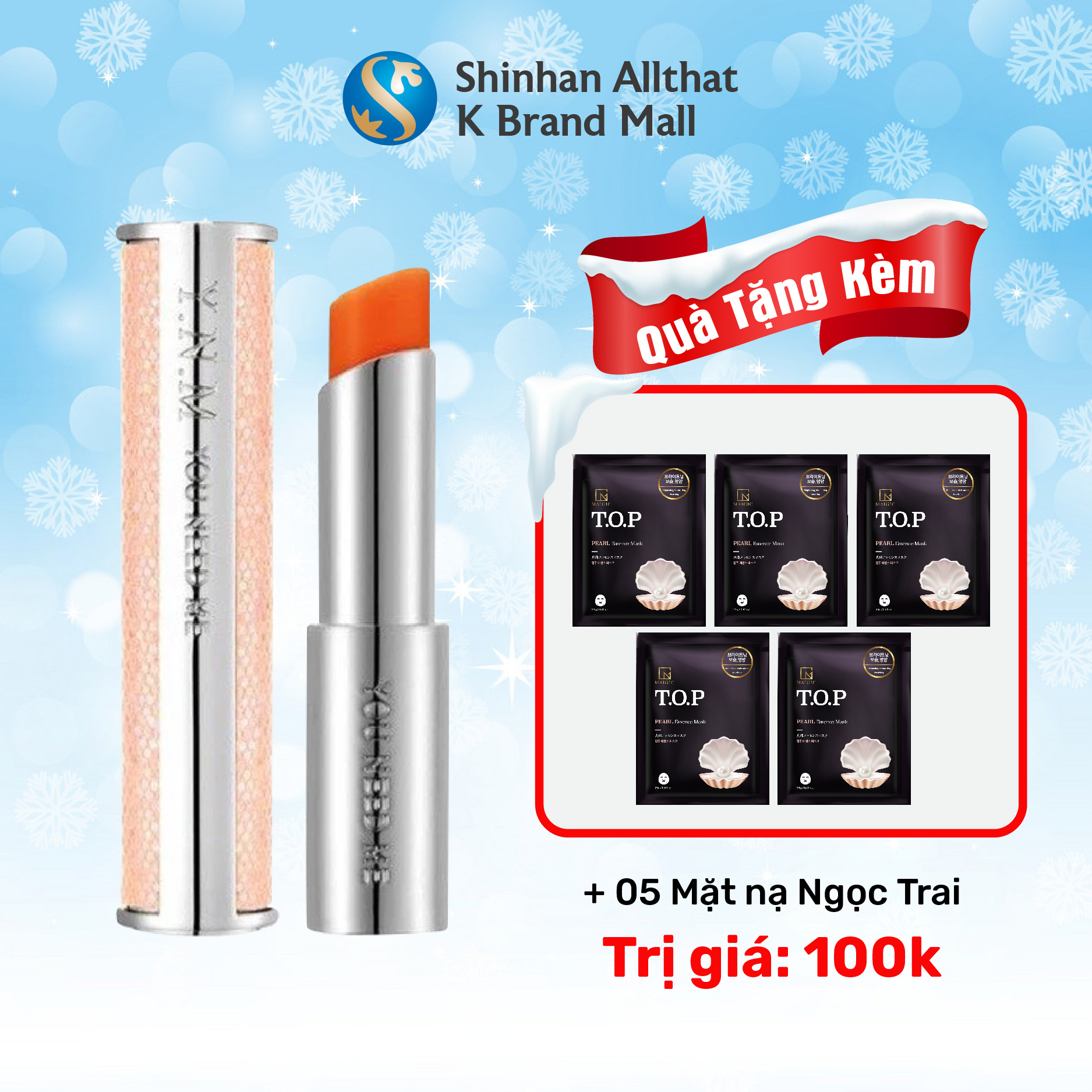 Son dưỡng môi Mềm Môi, Hết Thâm Có Màu Cam Đỏ YNM Candy Honey Orange Red Lip Blam 3g