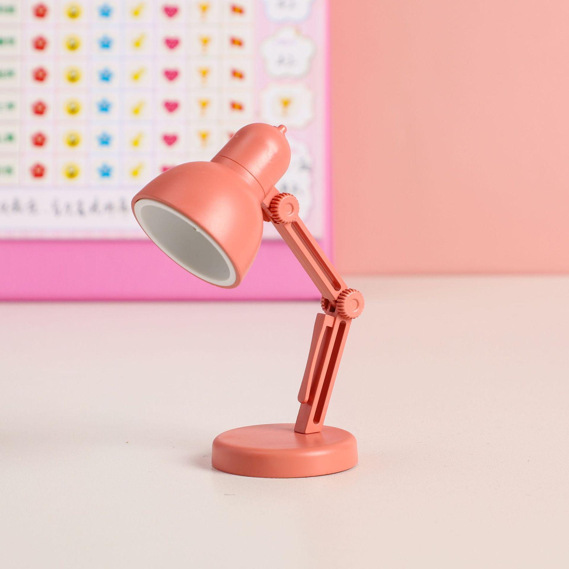 Đèn led mini đèn có thể gập lại ban đêm đọc sách ánh sáng ánh sáng ban đêm di động, đồ chơi trẻ em màu đỏ-rose màu đỏ