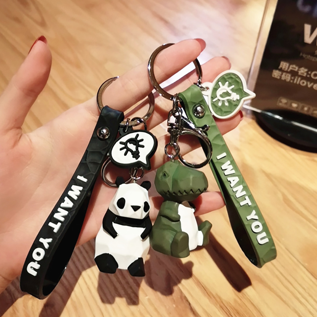 Móc khóa xe máy ô tô hình thú dễ thương sáng tạo I WANT YOU móc treo balo cute
