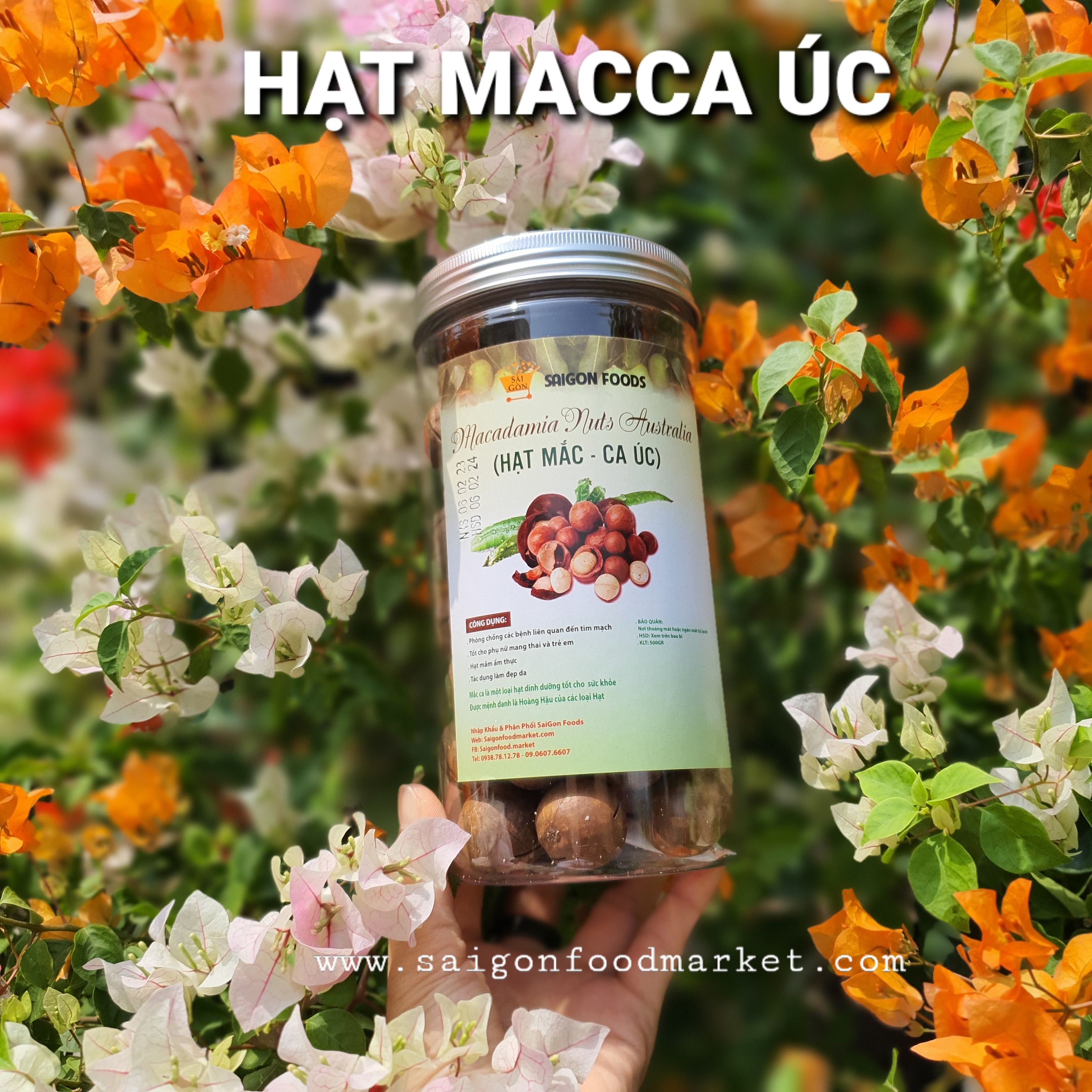 HẠT MACCA ÚC HỦ PET 500GRAM