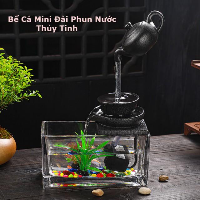 Bể cá để bàn Trang Trí Nhà Cửa Nghệ Thuật Wealthy Teapot