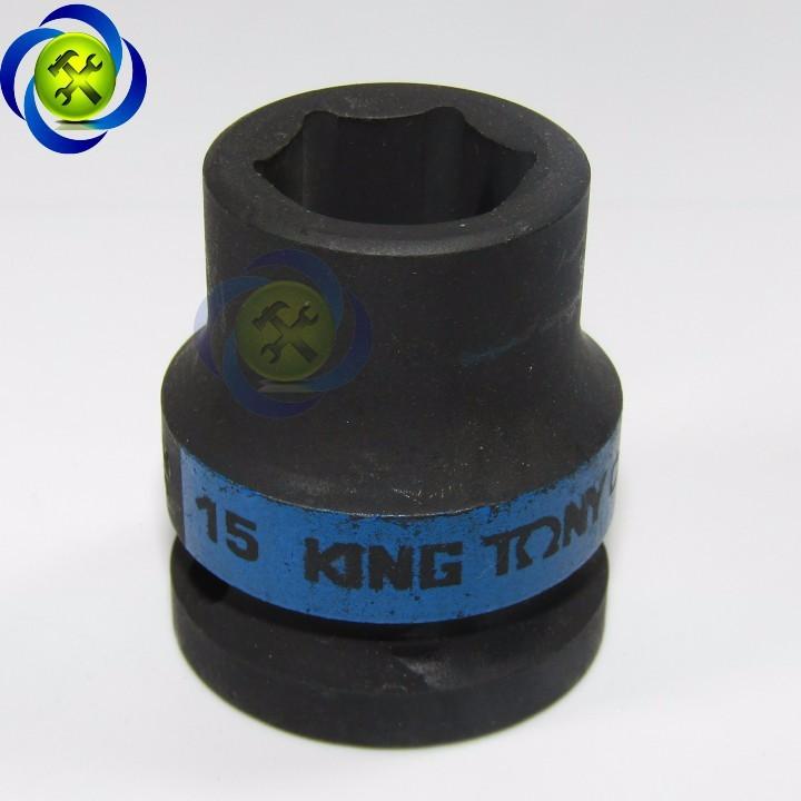 Tuýp 15mm loại 1/2 Kingtony 453515M ngắn 6 cạnh màu đen